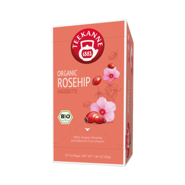 Teekanne BIO Organic Rosehip Hagebutte, Bio Fruechtetee, Teebeutel im Kuvert, 2. Entnahmefach displaytauglich, 55g